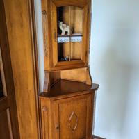 Angoliera Vintage Legno Massello 200cm Vetrina