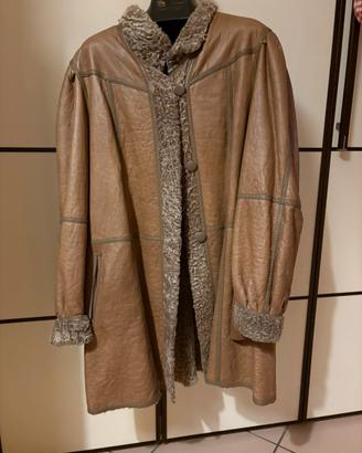 Pelliccia  ermellino reversibile giacca in pelle
