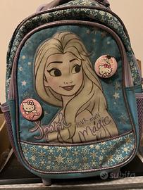 Trolley zaino bambina Elsa Frozen asilo scuola
