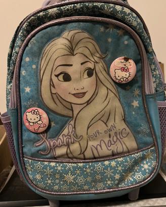 Trolley zaino bambina Elsa Frozen asilo scuola