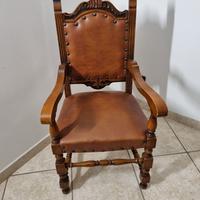 Bella sedia legno pelle