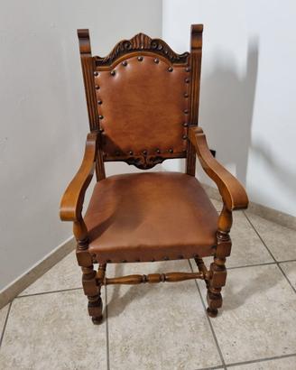 Bella sedia legno pelle