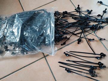Num. 250 Fascette Serracavi con Clip di fissaggio
