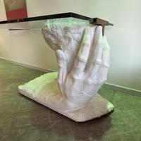 Tavolo in Vetro e  Marmo di Carrara