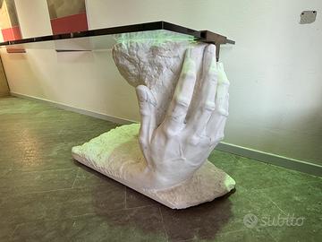 Tavolo in Vetro e  Marmo di Carrara