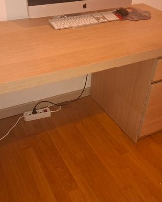 Scrivania in legno 65x140 Ikea Malm