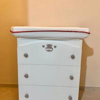 Cameretta completa neonato (culla + fasciatoio)