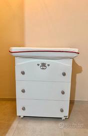 Cameretta completa neonato (culla + fasciatoio)