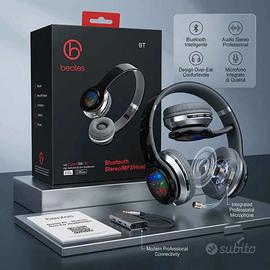 BEOTES FH AU105 Cuffie Bluetooth LED FM Micro-SD