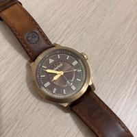 Orologio da polso Timberland dorato cuoio marrone