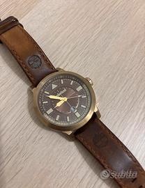 Orologio da polso Timberland dorato cuoio marrone