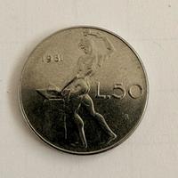 Moneta rara 50 Lire 1981