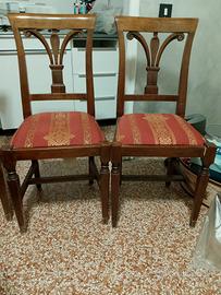 Sedie in legno massello Arte povera 