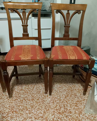Sedie in legno massello Arte povera 