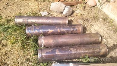 n. 4 tubi canna fumaria inox d. 200mm.