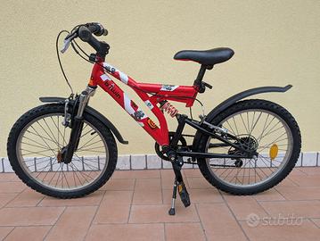 Bici mtb btwin 20" bi-ammortizzata con luci LED