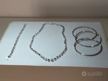 Set gioielli luce donna in acciaio inox