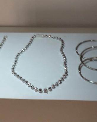 Set gioielli luce donna in acciaio inox