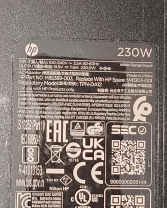 Alimentatore originale HP 230W M41303-001
