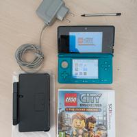 Nintendo 3DS Blu con Caricatore e LEGO City