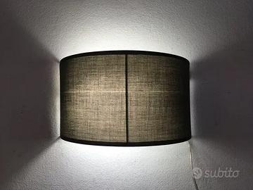 Lampada parete paralume grigio