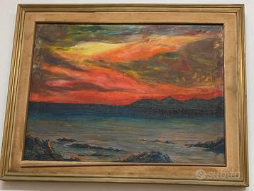 Marina al Tramonto con Cornice d'Epoca