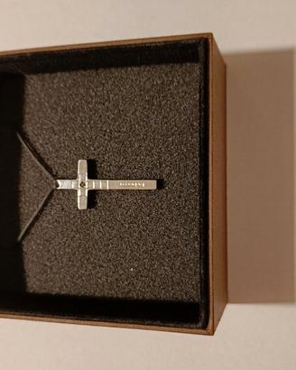 Collana Rebecca croce in acciaio inossidabile con