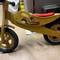 Bicicletta senza pedali per bambini in legno natur