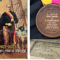 Medaglia Marcia su Roma dei QUADRUNVIRI