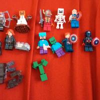 lotto compatibili personaggi Lego Minecraft 
