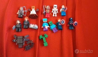 lotto compatibili personaggi Lego Minecraft 