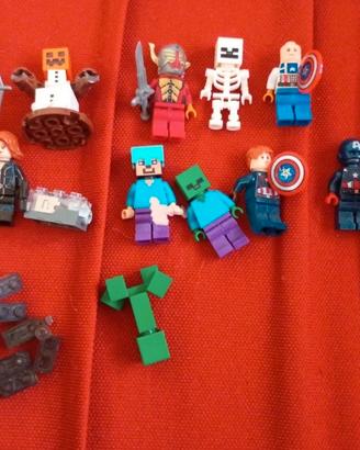 lotto compatibili personaggi Lego Minecraft 