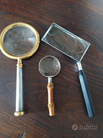 3 lenti di ingrandimento vintage 