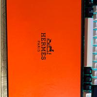 cintura hermès nera con portafoglio