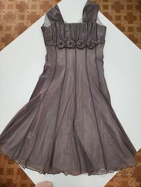 Abito elegante Cannella da Cerimonia Grigio Moka