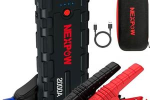 Avviatore Batteria Auto, 2000A 18000mAh