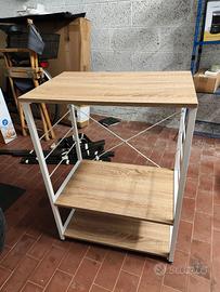 mobile cucina microonde bianco legno