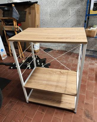 mobile cucina microonde bianco legno