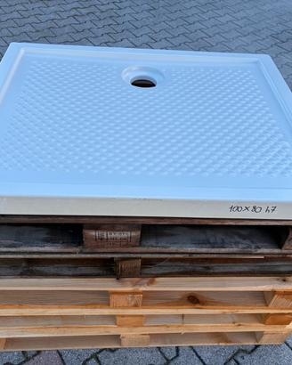 Piatto doccia in ceramica 100x80 bianco opaco