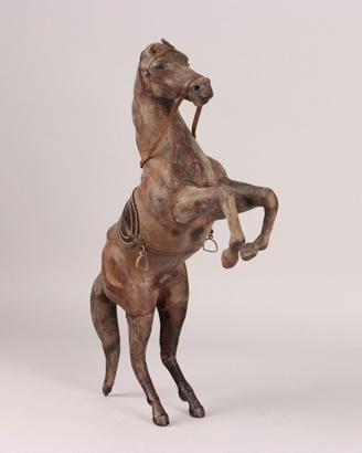 Cavallo Rampante Rivestito in Cuoio