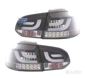 FANALI VOLKSWAGEN VW GOLF 6 08-12 A LED FONDO NERO