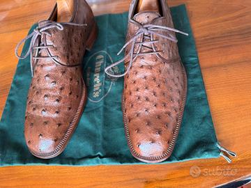 Scarpe da uomo Derby in Struzzo nuove tg 45