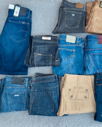 Lotto 20 Jeans Uomo E Donna Vintage Grado A