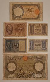 SERIE BANCONOTE LIRE IMPERO 1939-1940