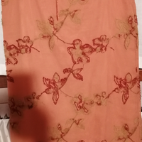 Gonna lunga arancione doppio strato "Miha"