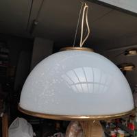 lampadario vintage in vetro