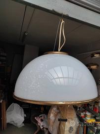 lampadario vintage in vetro