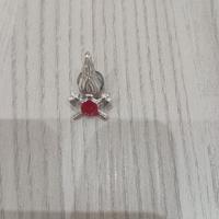 Spilla in argento simil fiamma vigili del fuoco