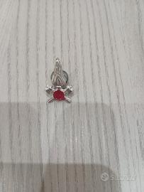 Spilla in argento simil fiamma vigili del fuoco