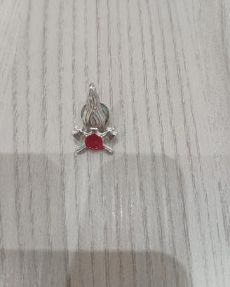 Spilla in argento simil fiamma vigili del fuoco